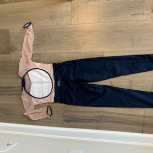 Tiger Friday Unitard - Rose & Navy w/ White Accents